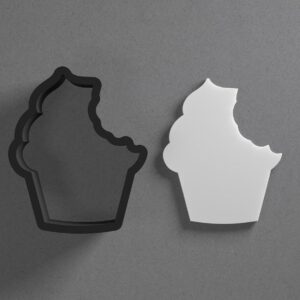 Bitten Cupcake Bite Shape Polymer Clay Cutter Sharp Tapered Edge Tool for Jewelry Earring Pendant Making Cookie Fondant Craft DIY Accessories for Dessert Theme Artists Bakers Crafters