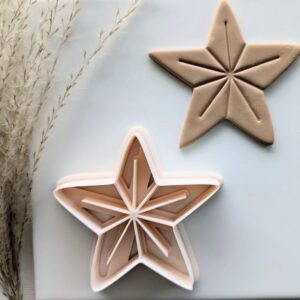 Shining Star Clay Cutter for Christmas Ornament Making Holiday Star Impression Polymer Clay Cutter for Festive DIY Crafts Handmade Decorations Jewelry and Seasonal Clay Projects