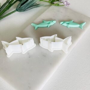 Shark Earring Imprint Cutter Cookie Polymer Clay Jewelry Cutter Tool for Ocean Sea Life Inspired Handmade Clay Earrings DIY Craft Accessories for Trendy Marine Animal Pendant Designs
