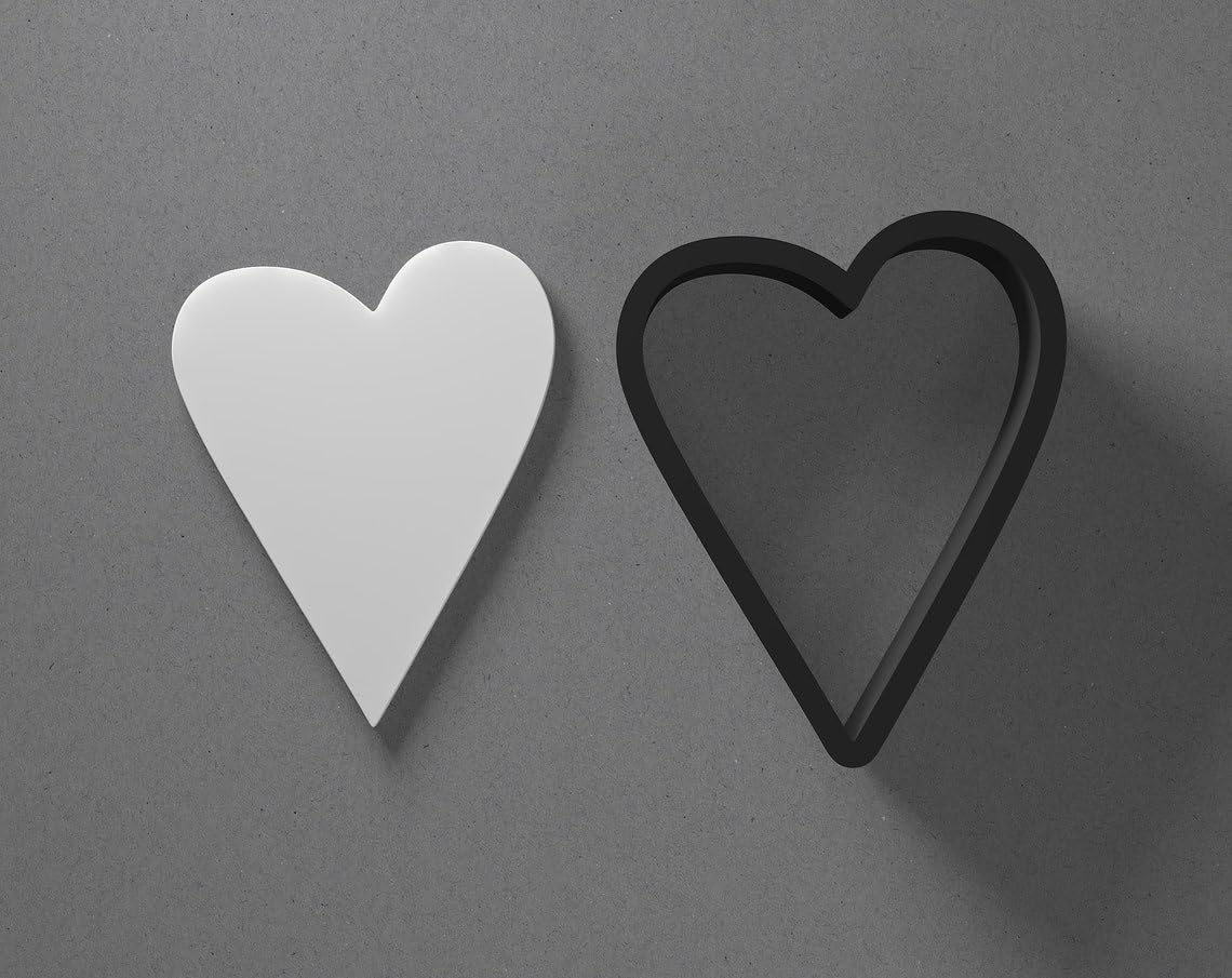 Uneven Whimsical Heart Shape Polymer Clay Cutter with Sharp Tapered Edge for Clean Cutting, Jewelry and Earring Tool for Mini Studs and Pendant Sets, Cookie Cutter for Baking