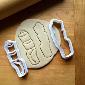 Set of 2 Cookie Marshmallow on a Stick Cookie Cutters for Fondant, Biscuit, Sugar Craft, Clay, Cupcake Decorating, Baking, Kids DIY Craft Projects, Made in India