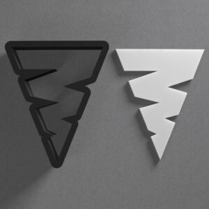 Zig Zag Lightning Bolt Shape Polymer Clay Cutter With Sharp Tapered Edge Jewelry Earring Making Tool For Mini Studs Pendant Set Clay Mold Cookie Cutter For Bold Graphic Craft Projects