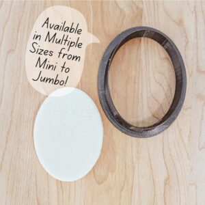 Oval Plaque Cookie Cutter Cookie, Fondant or Clay Cutter, Oval Shape Cutter for Baking, Cake Decorating, Crafting, Suitable Sizes Available, Made in India
