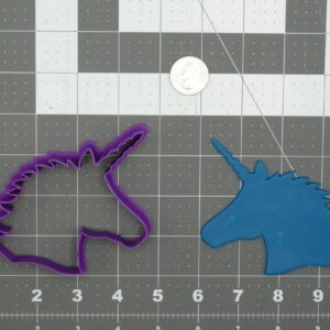 Black Unicorn Head 266-D201 Cookie Cutter Cookie Fantasy Animal Cookie Mold for Kids Party Baking Fondant Decorations Magical Cake Topper Crafts and Creative Dessert Projects