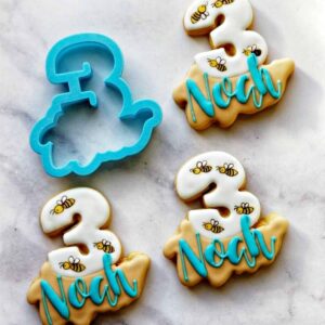 Cookie Lettered Number 3 Cookie Cutter, Suitable Size, Great for Birthday Cookies, Educational Activities, Cake Toppers, Crafts, Made in India