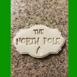 Black North Pole Cookie Cutter Cookie India Christmas Biscuit Cutter for Holiday Baking Winter Theme Party Treats Santa Claus Snacks Festive Celebration Desserts and Seasonal Craft