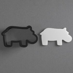 Hippopotamus Hippo Animal Shape Polymer Clay Cutter Earring Jewelry Tool for Mini Studs Dangle Pendants and Cookie Dough Shaping with Sharp Tapered Edge for Safari Zoo Theme DIY Craft