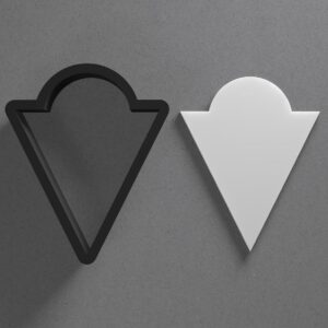 Round Top Triangle Shape Cookie Polymer Clay Cutter with Sharp Tapered Edge for Jewelry Making, Mini Stud Earrings, Pendant Sets, Earring Craft Tool, Cookie Cutter for Clay and Dough