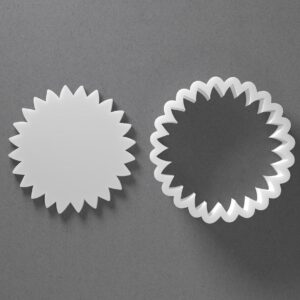 Sunflower Cookie Cutter Floral Shape Baking Tool for Cookies Biscuits Fondant Dough Clay Jewelry Making Earring Craft Decorating Party Baking Creative Daily Home Kitchen Use Activities