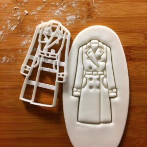 Trenchcoat Cookie Cookie Cutter Biscuit Fondant Craft Clay Cheese Dough Sugarpaste Sugarcraft Baking Tool Fashion Coat Runway Party Theme Kids Dress Up Costume Designer Decor India