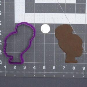 Afro Girl 266-G674 Cookie Cutter Silhouette Black Cookie Girl Face Shape Baking Mold for African Theme Cookies Clay Crafts Cultural Events Cake Decoration and Kids Activity Projects