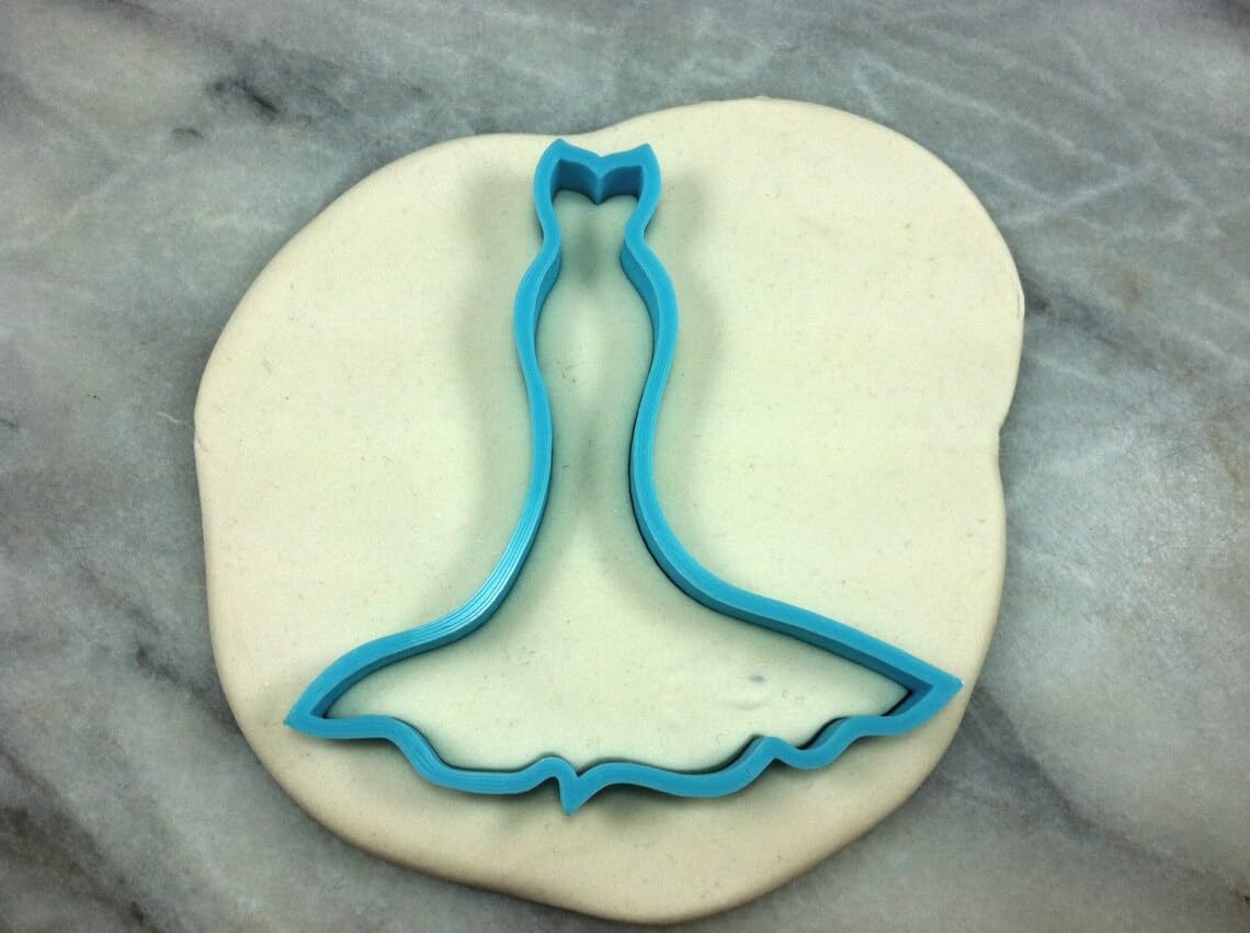 Wedding Dress Outline Cookie Cutter Black Plastic India Bridal and Wedding Themed Fondant Biscuit Stencil Mold Sharp Edges Baking Decoration Party Treat Tool - Image 2