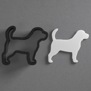 Beagle Dog Breed Cookie Polymer Clay Cutter with Sharp Tapered Edge for Jewelry Making, Mini Stud Earrings, Pendant Sets, Earring Crafting Tool, Cookie Cutter for Clay and Dough