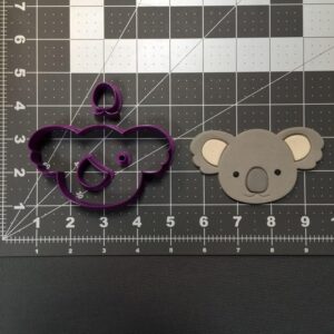 Black Koala Face 100 Cookie Cutter Set Cookie Animal Head Shaped Baking Tool for Kids Birthday Cookies Zoo Party Supplies Fondant Crafts Classroom Activities Made in India