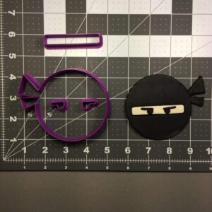 Ninja Face 100 Cookie Cutter Set Black Cookie Character Face Shape Baking Mold for Ninja Themed Parties Kids Birthdays Creative Cookie Decorating Martial Arts Event and Fondant Craft