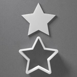 Five Pointed Star Cookie Cutter Star Shape Baking Tool for Cookies Biscuits Fondant Dough Clay Jewelry Making Earring Craft Decorating Party Baking and Daily Home Use