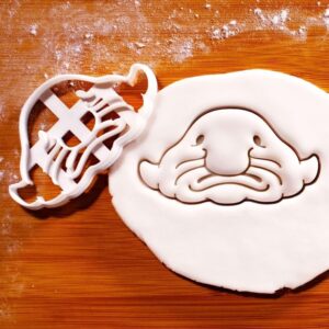 Blobfish Cookie Cutter Deep Sea Animal Biscuit Mold Funny Ocean Creature Baking Tool for Marine Biologist Gifts Ocean Lover Party Favors Unique Underwater Theme Treats and Events