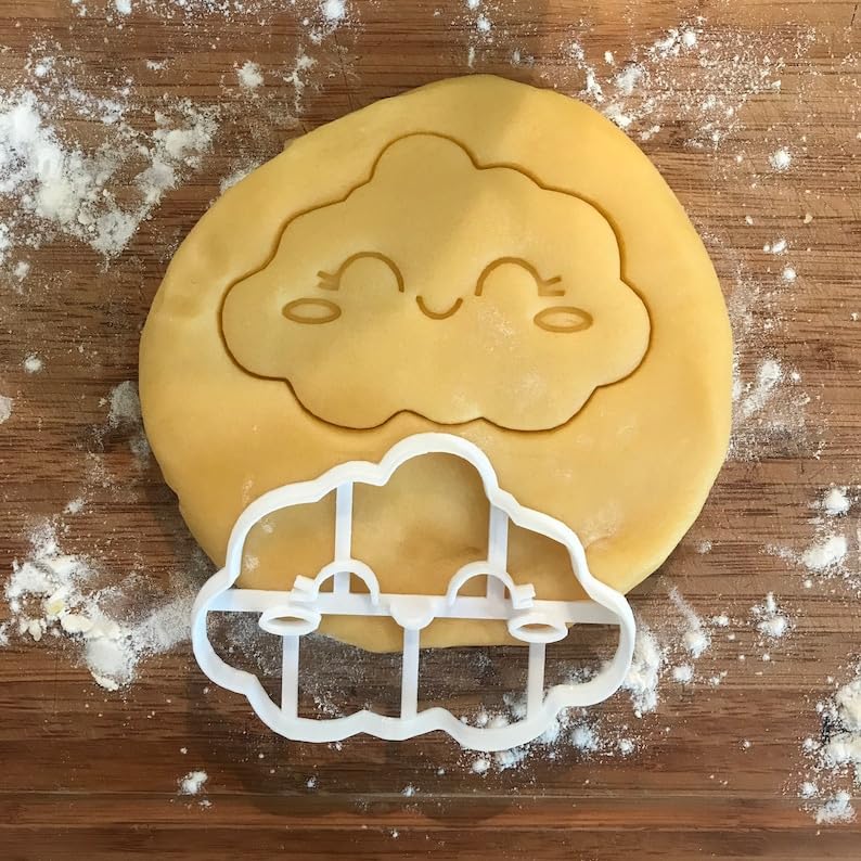 Black Cloud Cookie Cutter for Cloud Cookies Polymer Clay Fondant Cutter Jewelry and Earring Craft DIY Birthday Party Favor Cookie Mold Baking and Craft Tool - Image 2