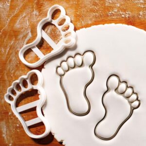 Baby Footprints Cookie Cutter Set Cookie for Baking Baby Shower Treats Newborn Celebration Biscuits Pregnancy Party Favor Cute Footprint Shape Cookie Mold for Kids Events India