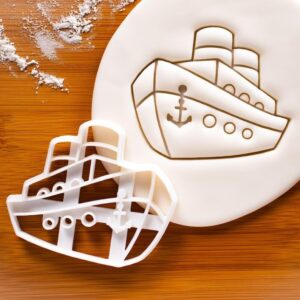 Ferry Cookie Cookie Cutter Nautical Theme Baking Tool for Baby Shower Wedding Birthday Party Ship Cruise Boat Ferryboat Vessel Bon Voyage Fondant Craft Clay Biscuit Cutter (ONLY Ferry)