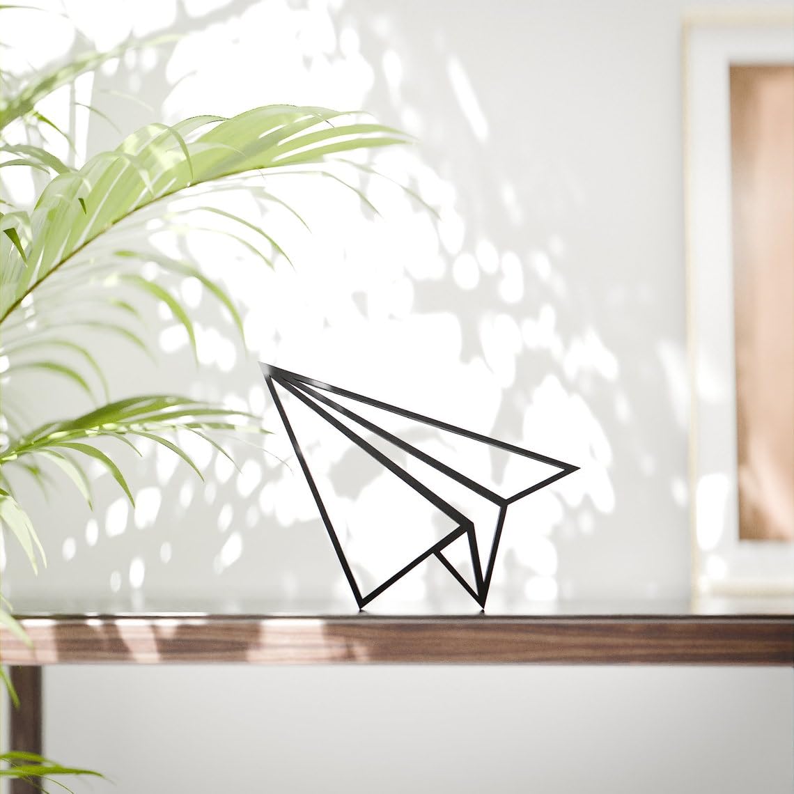 Unique Origami Plane Line Art Statue Sculpture India Minimalist Modern Home Office Decor Custom Lightweight Artistic Figure for Workspace or Study Areas - Image 2