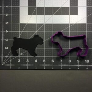Black Cookie Bulldog Cookie Cutter for Baking Fondant Biscuits Sandwiches Pancakes Dog Theme Kitchen Tool Decorative Pastry Molding Cutter for Pet Lovers Birthday Parties and Events