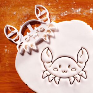 Cookie Happy Crab Cookie Cutter Ocean Themed Crustacean Biscuit Mold Perfect for Nautical Birthday Parties Marine Biology Fun and Under The Sea Baby Shower Baking