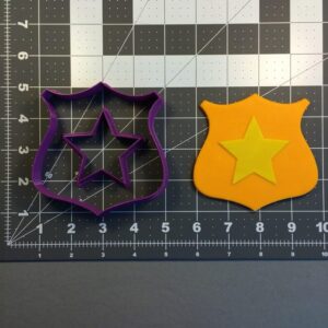 Black Police Badge Cookie Cookie Cutter Set for Law Enforcement Theme Baking Police Emblem Cookie Mold for Birthday Parties Graduation Decorations Fondant Crafts and Clay Projects Made