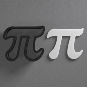 Pi Shape Math 3 Point 14 Symbol Polymer Clay Cutter with Sharp Tapered Edge for Precise Cutting, Jewelry and Earring Tool for Mini Studs and Pendant Sets, Versatile Cookie Cutter