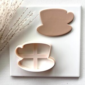 Tea Cup and Saucer Cookie Cutter for Tea Party Baking and Large Tea Cup Clay Cutter for Polymer Clay Crafts Fondant Cake Decorating Cookie Teacup DIY Craft Tool
