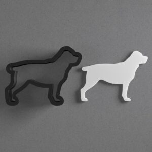 Rottweiler Dog Breed Cookie Polymer Clay Cutter with Sharp Tapered Edge for Jewelry Making, Mini Stud Earrings, Pendant Sets, Earring Crafting Tool, Cookie Cutter for Clay and Dough
