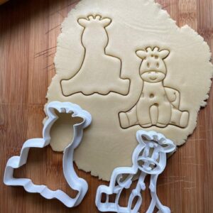 Set of 2 Baby Giraffe Cookie Cutters Suitable Size, Choose Standard or Dishwasher Safe Made in India, Cookie Material