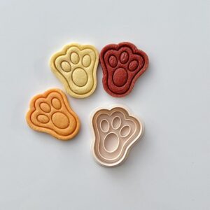 Black Easter Bunny Cookie Cutter cookie Rabbit Footprint Cookie Cutter Stamp Set Animal Cookie Cutter Fondant Molds for Cookies Pastries Cupcakes Biscuits Dessert Baking Tool