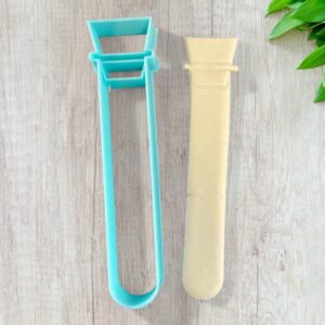 Laboratory Test Piece Cookie Cutter for Shortbread Cookies Pastry Fondant Sugar Paste Dough Homemade Cake Decoration Science Theme Baking Tool for School Projects Events Crafts
