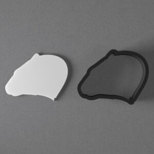 Polar Bear Head Face Cookie Polymer Clay Cutter with Sharp Tapered Edge for Jewelry Making Mini Studs Pendant Set and Cookie Cutter Versatile Craft Tool for Detailed Animal Clay