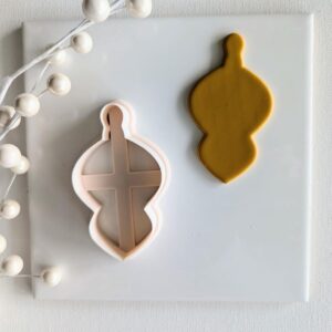 Elegant Christmas Ornament Cookie Cutter for Holiday Baking and Polymer Clay Crafts Ornament Shape Clay Cutter for Sugar Cookies Fondant DIY Earrings Decorations and Seasonal Projects