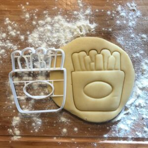Black French Fries Cookie Cutter cookie India Fast Food Biscuit Cutter for Baking Fondant Clay Craft Tool Food Lover Gift DIY Wedding Favor Gift for Mom Food Gifts