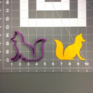 Black Fox Shape Cookie Cutter for Forest Animal Theme Party Baking Cute Wildlife Biscuit Fondant Clay Cutter for Kids Birthday School Craft Activity and Kitchen Decoration Tool