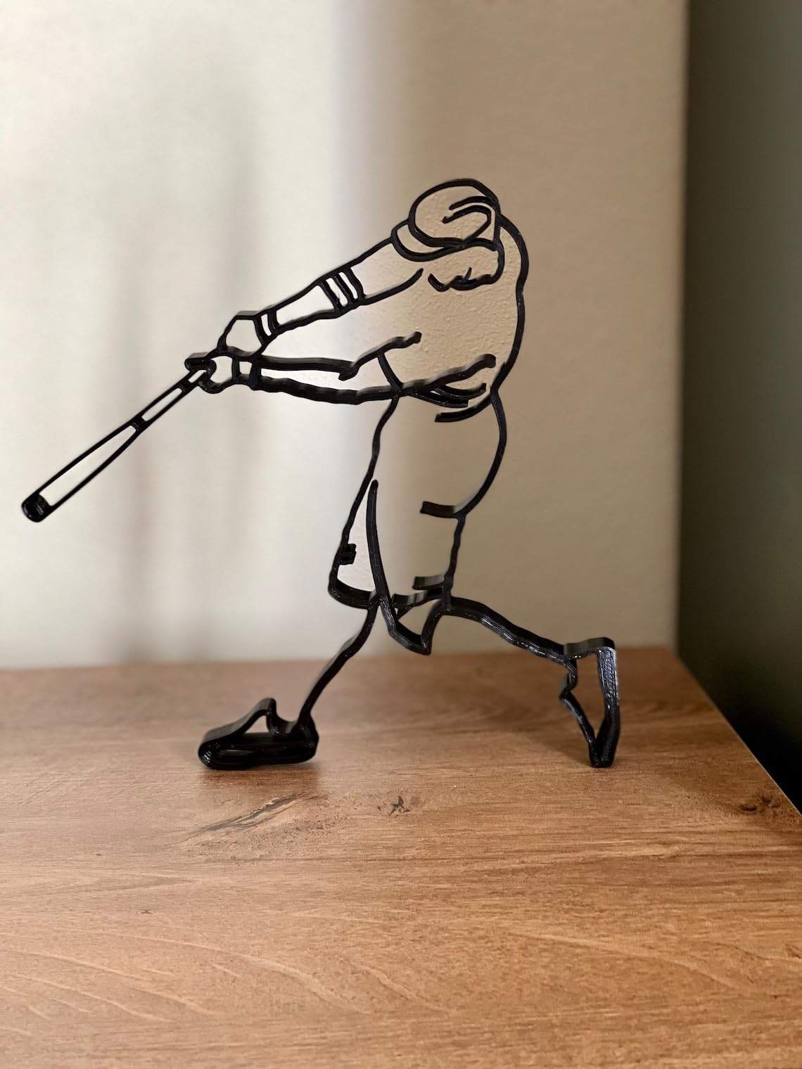 Home Run Baseball Player Figurine - Sporty Minimalist Decor for Home and Office, Ideal Christmas Gift - Image 2
