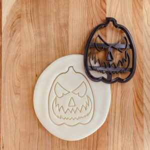 Halloween Jack O Lantern Pumpkin Cookie Cutter India Cookie Detailed Halloween Pumpkin Shape Cutter for Baking, Fondant, Clay Crafts, Spooky Party Treats, Seasonal Decorations,