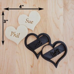 Double Heart Cookie Custom Cookie Cutter for Wedding, Valentine, Engagement, and Love-Themed Cookie Decorations – Perfect for DIY Party Favors, Baking, and Craft Projects in India
