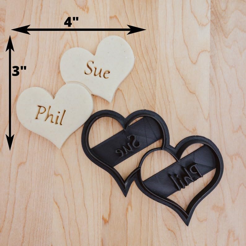 Double Heart Cookie Custom Cookie Cutter for Wedding, Valentine, Engagement, and Love-Themed Cookie Decorations – Perfect for DIY Party Favors, Baking, and Craft Projects in India