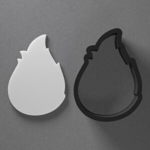 Fire Flame Shape Polymer Clay Cutter With Sharp Tapered Edge Jewelry Earring Making Tool For Mini Studs Pendant Set Clay Mold Cookie Cutter For Bold Abstract Fire Element Craft Projects