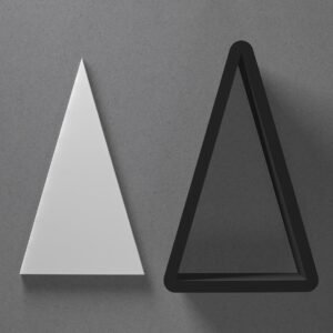 Tall Triangle Shaped Polymer Clay Cutter with Sharp Tapered Edge for Precise Cutting, Jewelry and Earring Tool for Mini Studs and Pendant Sets, Versatile Cookie Cutter for Crafting