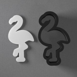 Flamingo Tropical Bird Cookie Polymer Clay Cutter With Sharp Tapered Edge Earring Making Tool For DIY Jewelry Pendant Studs Cute Animal Cookie Cutter For Clay Art Craft Projects