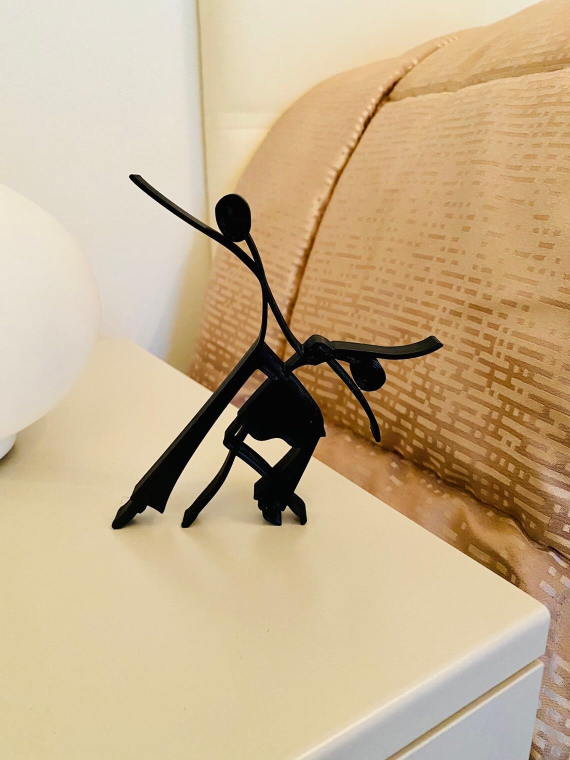 Elegant Dancing Couple Bio Statue Sculpture - Minimalist Art Tabletop Decor for Rhythmic Home Ambiance, for Dance Enthusiasts - Image 2