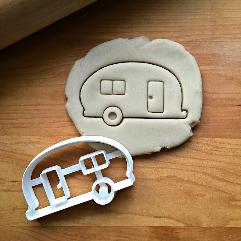 Camper Cookie Cutter Cookie - Suitable Size - Made in India - Fun Camping Trailer Shaped Mold for Baking, Road Trip Parties, Outdoor Events, DIY Crafts & Family-Themed Treats - Image 2