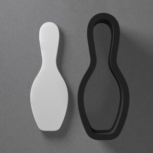 Bowling Pin Shape Cookie Polymer Clay Cutter With Sharp Tapered Edge Earring Making Tool For DIY Jewelry Pendant Studs Sports Theme Cookie Cutter For Clay Art Craft Decoration
