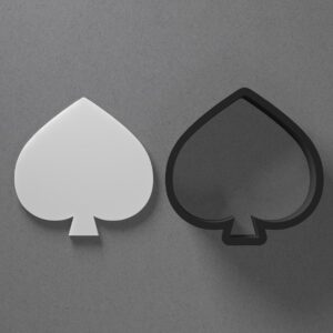 Spades Playing Card Suit Polymer Clay Cutter With Sharp Tapered Edge Jewelry Earring Making Tool For Mini Studs Pendant Set Clay Mold Cookie Cutter For Casino Game Night Crafts