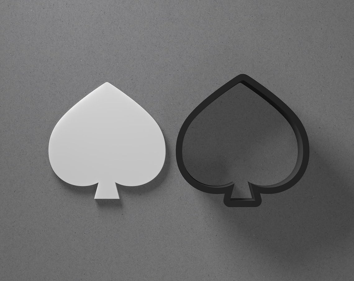 Spades Playing Card Suit Polymer Clay Cutter With Sharp Tapered Edge Jewelry Earring Making Tool For Mini Studs Pendant Set Clay Mold Cookie Cutter For Casino Game Night Crafts